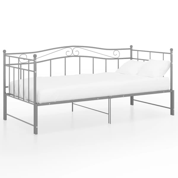 sengestel til udtræksseng 90x200 cm metal grå