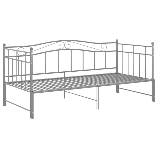 sengestel til udtræksseng 90x200 cm metal grå