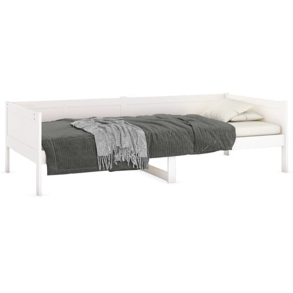 daybed massivt fyrretræ hvid 90x190 cm
