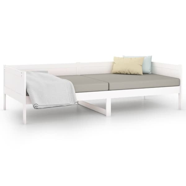 daybed massivt fyrretræ hvid 90x190 cm