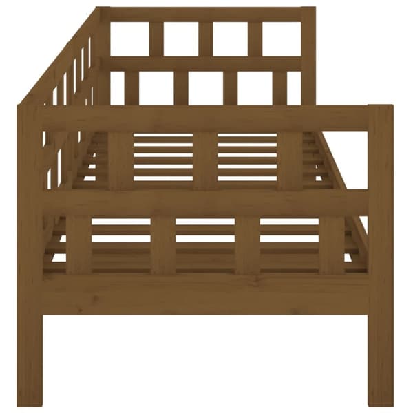daybed 80x200 cm massivt fyrretræ gyldenbrun