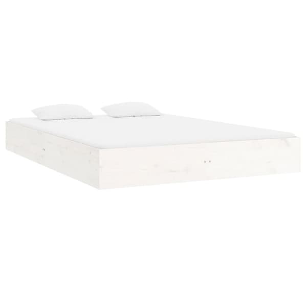 sengeramme 200x200 cm massivt træ hvid