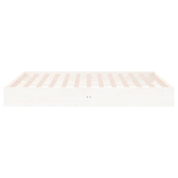 sengeramme 200x200 cm massivt træ hvid