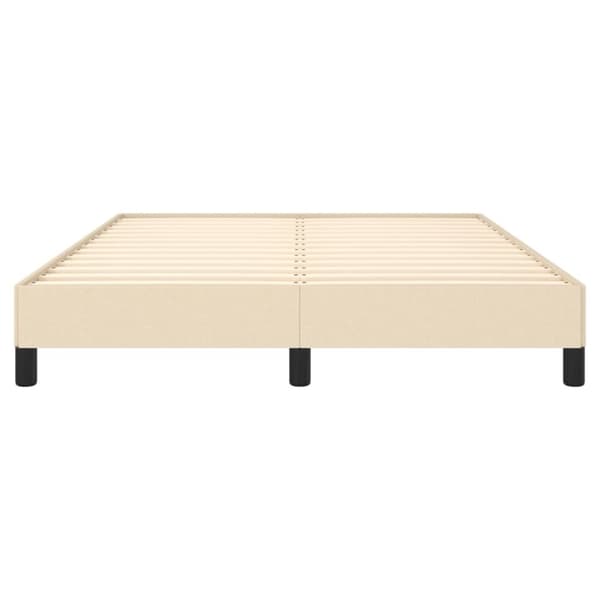 sengeramme uden madras 140x190 cm stof cremefarvet