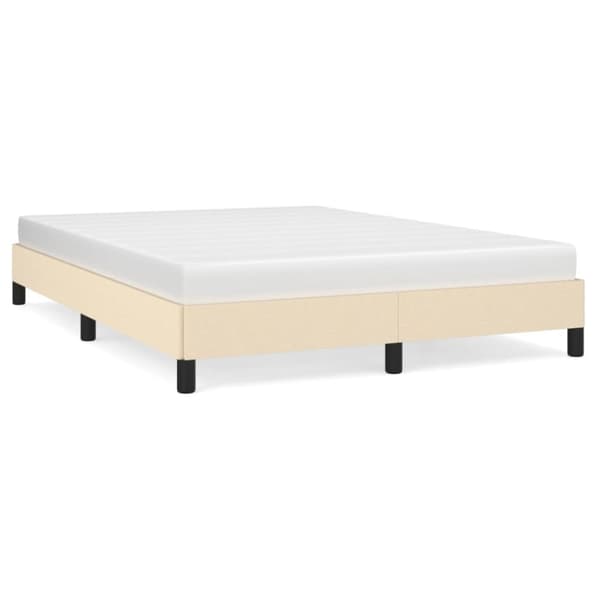 sengeramme uden madras 140x190 cm stof cremefarvet