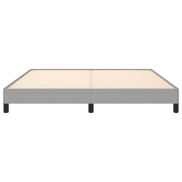Sängram utan madrass ljusgrå 180x200 cm tyg