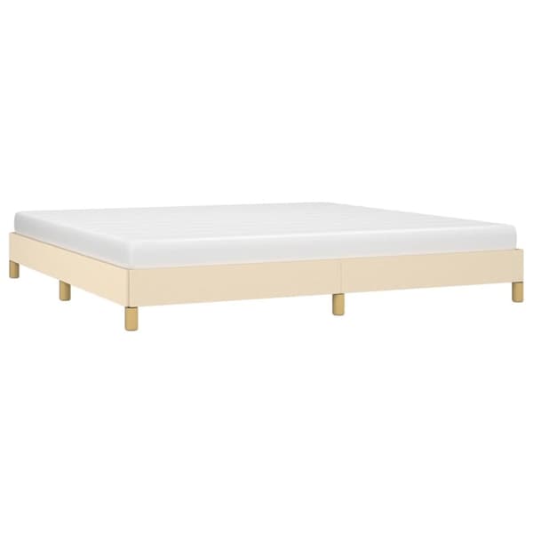 sengeramme uden madras 200x200 cm stof cremefarvet