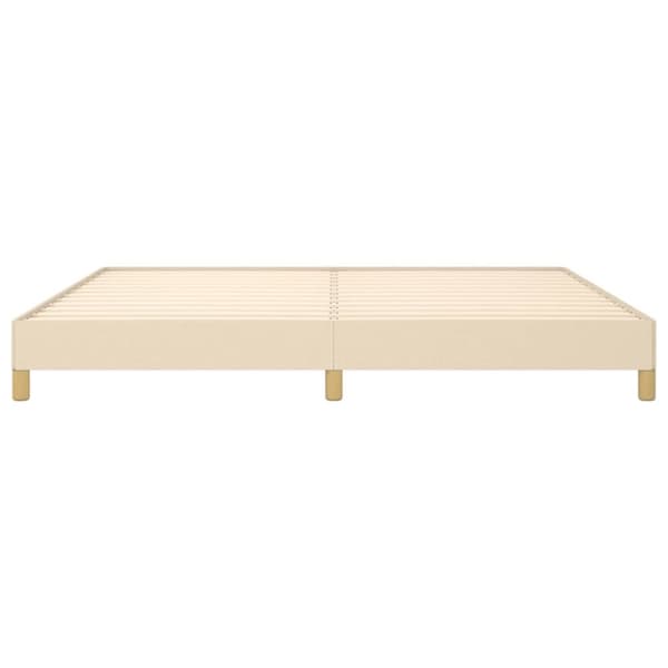 sengeramme uden madras 200x200 cm stof cremefarvet