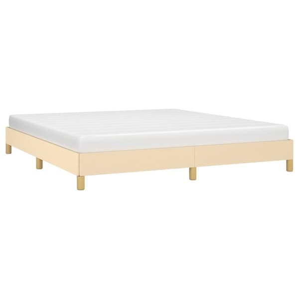 sengeramme uden madras 180x200 cm stof cremefarvet
