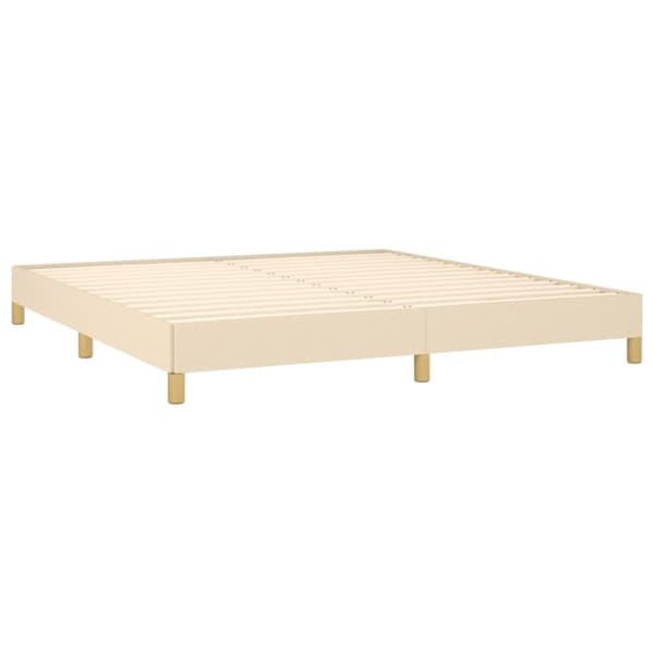 sengeramme uden madras 180x200 cm stof cremefarvet