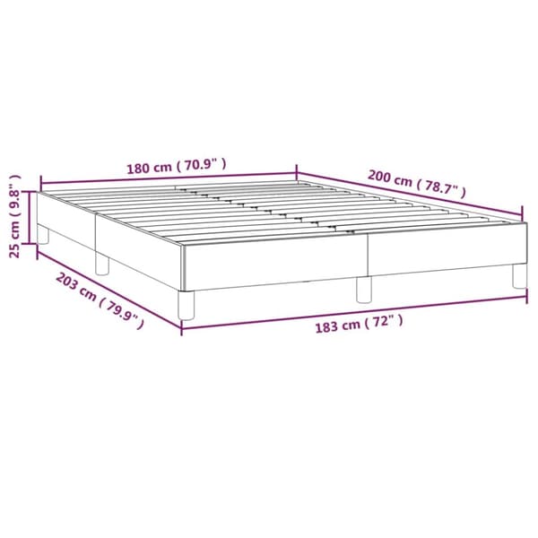 sengeramme uden madras 180x200 cm stof cremefarvet