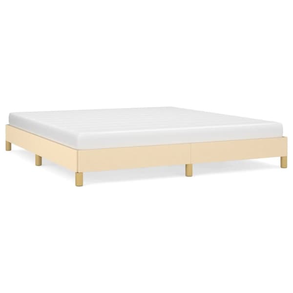 sengeramme uden madras 180x200 cm stof cremefarvet