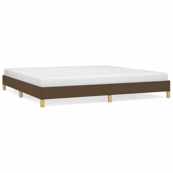 sengeramme uden madras 200x200 cm stof mørkebrun