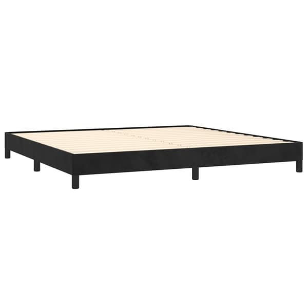 sengeramme 200x200 cm fløjl sort