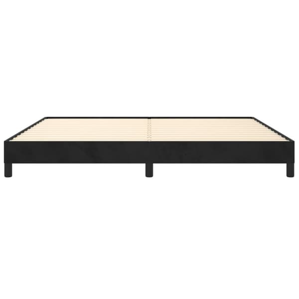 sengeramme 200x200 cm fløjl sort