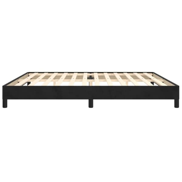 sengeramme 200x200 cm fløjl sort