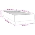 Miniatyrbillede 9 af 9: sengeramme 100x200 cm stof blå