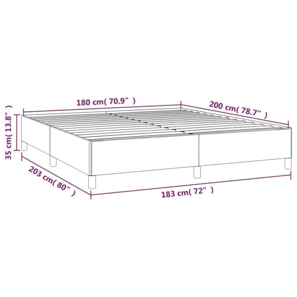 sengeramme uden madras 180x200 cm stof cremefarvet