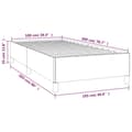 Miniatyrbillede 9 af 9: sengeramme 100x200 cm kunstlæder grå
