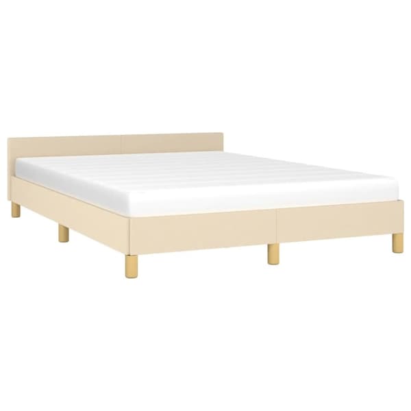 sengeramme uden madras 140x200 cm stof cremefarvet