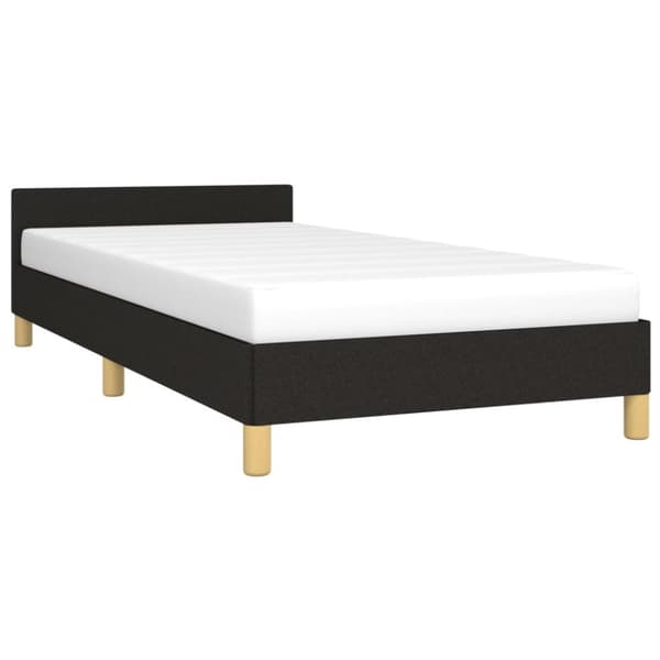 sengeramme med sengegavl 100x200 cm stof sort