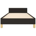 Miniatyrbillede 5 af 9: sengeramme med sengegavl 100x200 cm stof sort