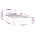 Miniatyrbillede 9 af 9: sengeramme med sengegavl 100x200 cm stof sort