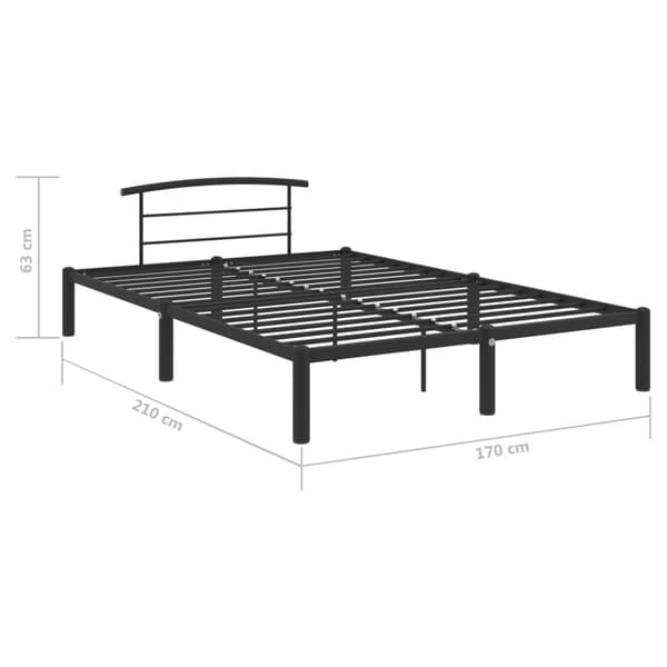sengestel 160x200 cm metal sort