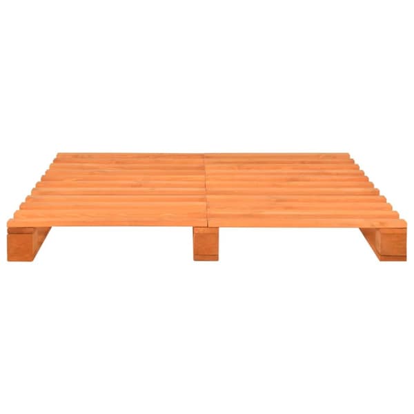 palleseng massivt fyrretræ 160 x 200 cm brun