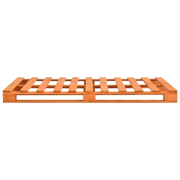 palleseng massivt fyrretræ 160 x 200 cm brun