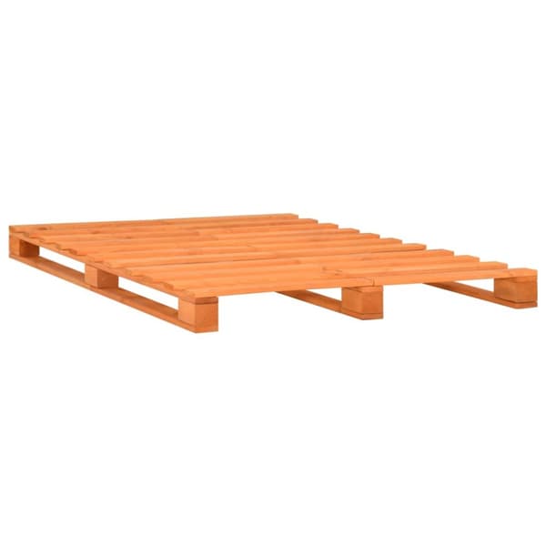 palleseng massivt fyrretræ 160 x 200 cm brun