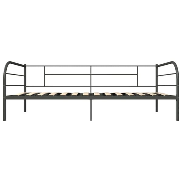 Ram dagbädd grå metall 90x200 cm
