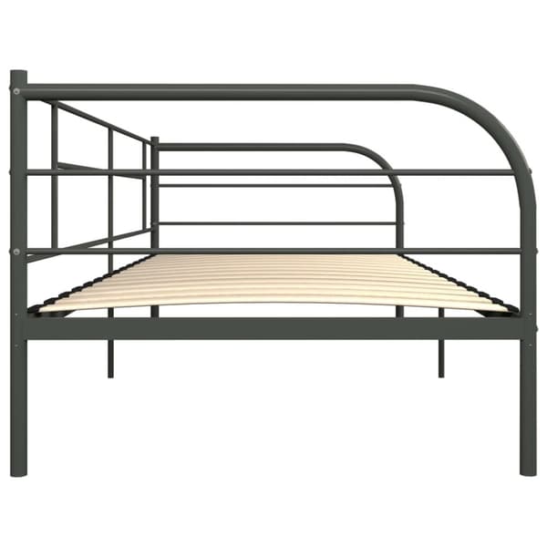 Ram dagbädd grå metall 90x200 cm