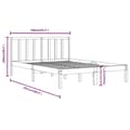 Miniatyrbillede 6 af 6: sengeramme 160x200 cm massivt fyrretræ hvid
