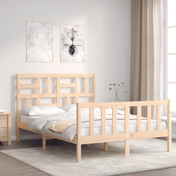 sengeramme med sengegavl Small Double massivt træ