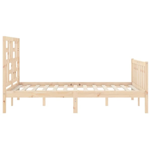 sengeramme med sengegavl Small Double massivt træ