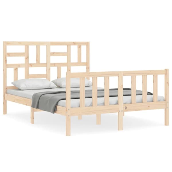 sengeramme med sengegavl Small Double massivt træ