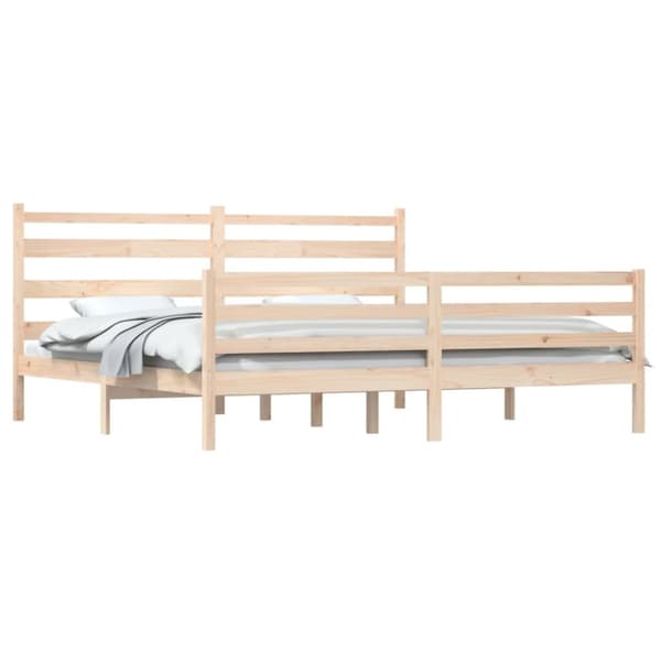 sengeramme 200x200 cm massivt fyrretræ