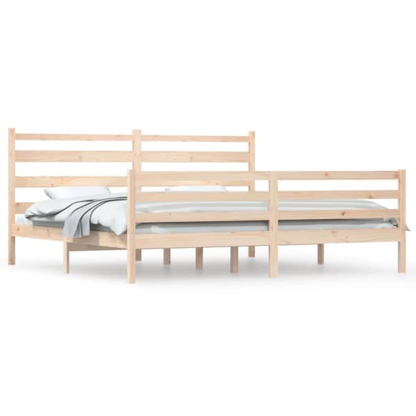 sengeramme 200x200 cm massivt fyrretræ