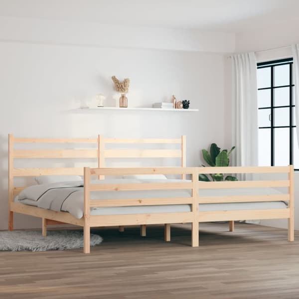 sengeramme 200x200 cm massivt fyrretræ