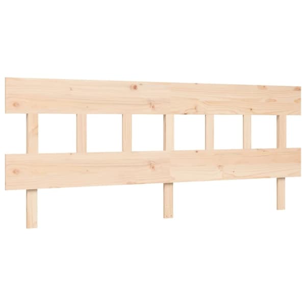 sengeramme med sengegavl 200x200 cm massivt træ