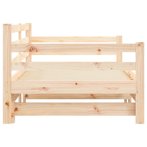 daybed med udtræk 90x200 cm massivt fyrretræ