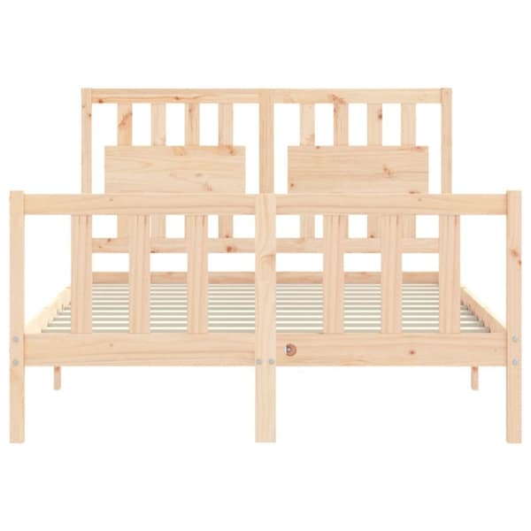 sengeramme med sengegavl 120x200 cm massivt træ hvid