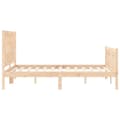 Miniatyrbillede 7 af 10: sengeramme med sengegavl 120x200 cm massivt træ hvid