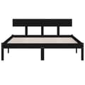 Miniatyrbillede 4 af 9: sengeramme 135x190 cm Double massivt fyrretræ sort