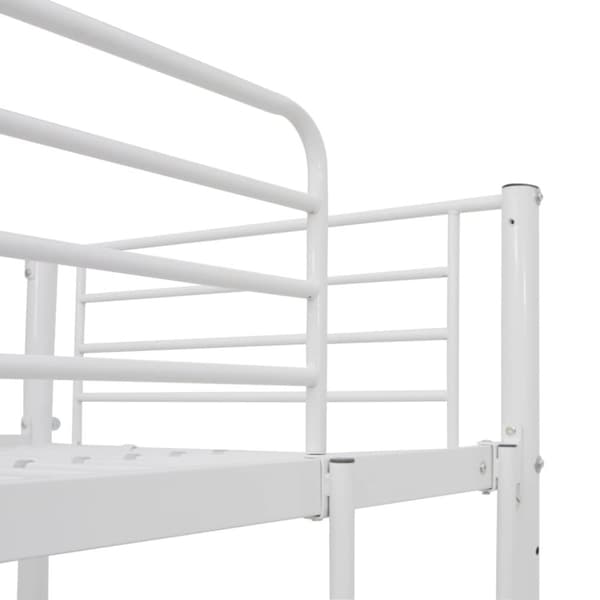 Våningssäng med bord vit metall 90x200 cm