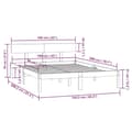 Miniatyrbillede 9 af 9: sengeramme 160x200 cm massivt fyrretræ hvid