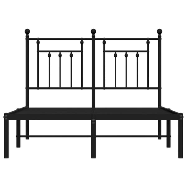 sengeramme med sengegavl 135x190 cm metal sort