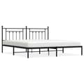 Miniatyrbillede 2 af 10: sengeramme med sengegavl 193x203 cm metal sort