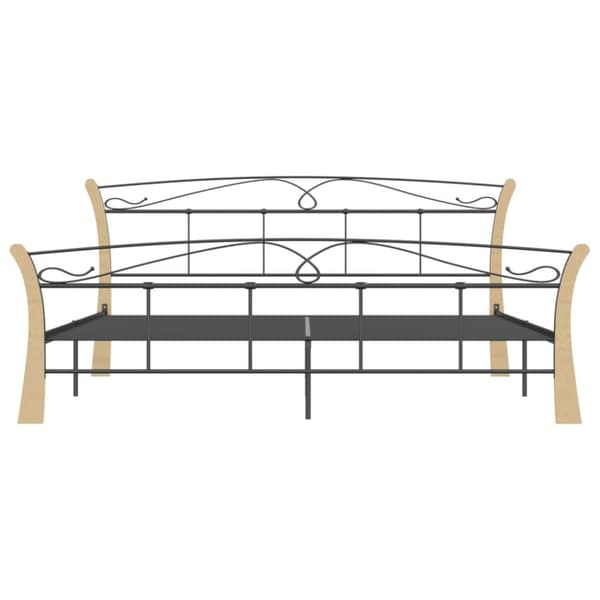 sengestel 200x200 cm metal sort